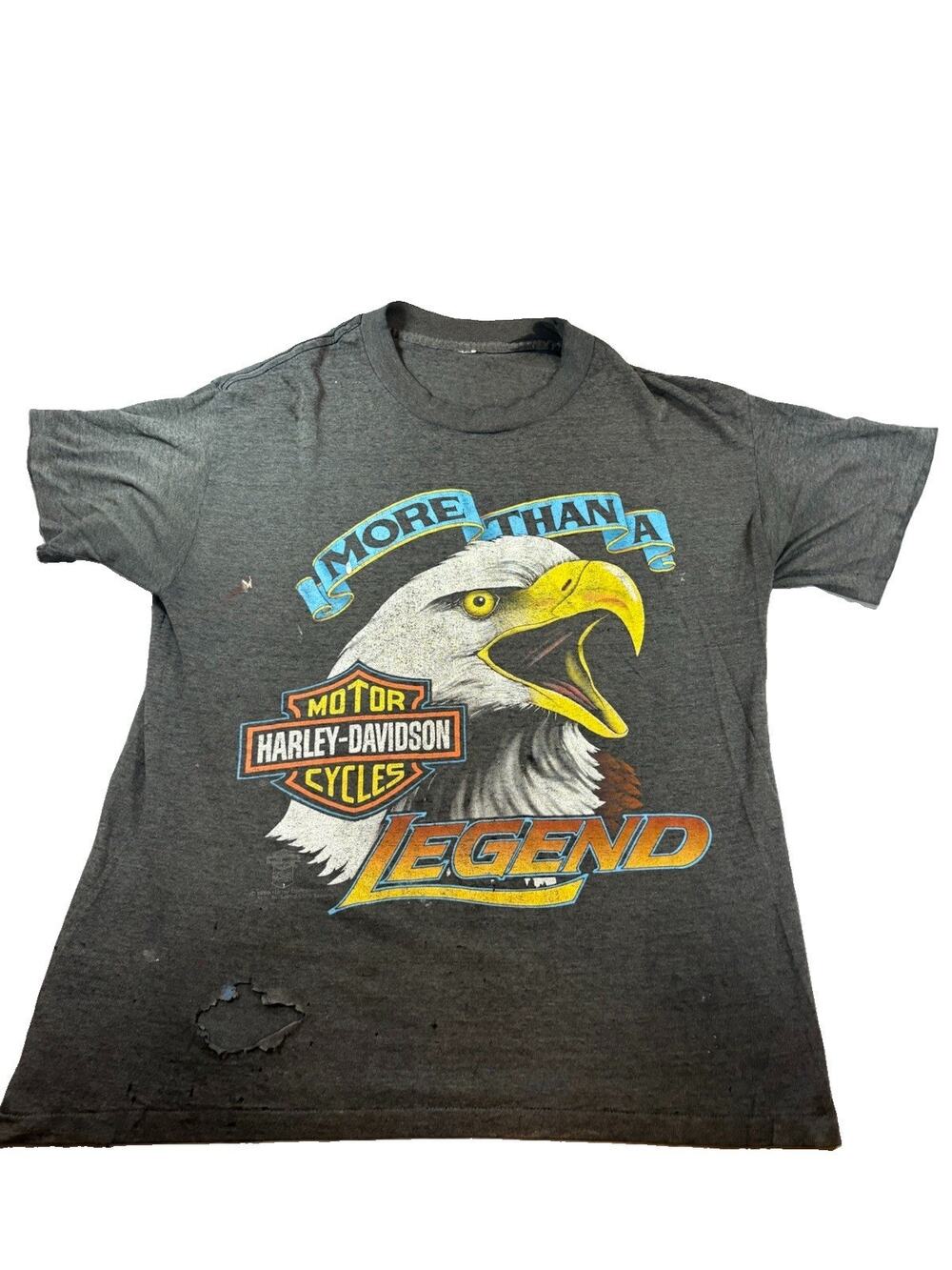 1989 Harley Davidson T Shirt Eagle More Than A Legend Single Stitch Distressed